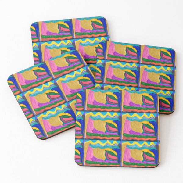 Item preview, Unique all Different  Shapes With Colourful Backgrounds  designed and sold by PodmenikArt.