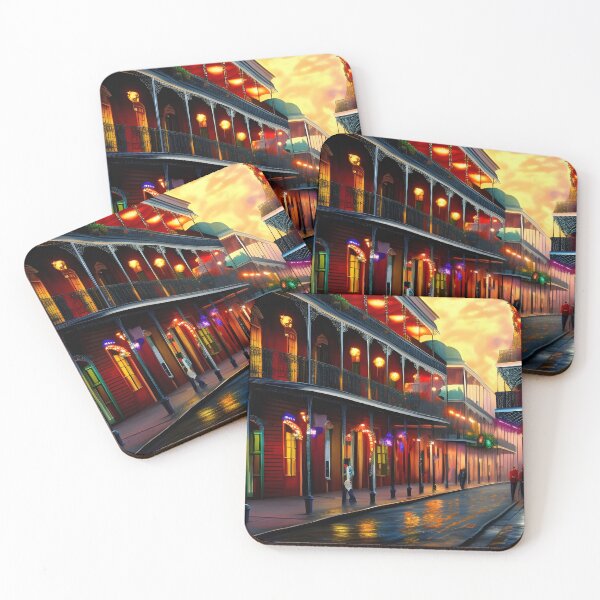 Item preview, Bourbon Street - New Orleans - AI Art designed and sold by Lola Mystique Boutique.