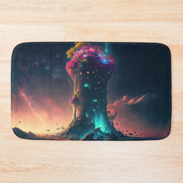 Item preview, Flower Tower II - Incredible Surreal Floral Explosion Atop an Alien Tower - Very High Resolution - Original Artwork designed and sold by CloudofKnowing.