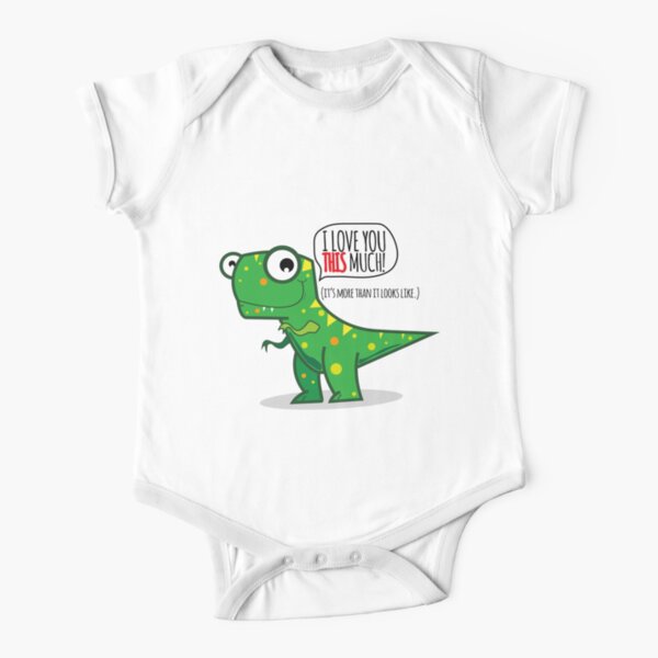 I Love You This Much Short Sleeve Baby One-Piece