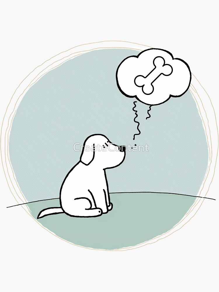 "What Do Dogs Think About" Sticker for Sale by CreateContent Redbubble