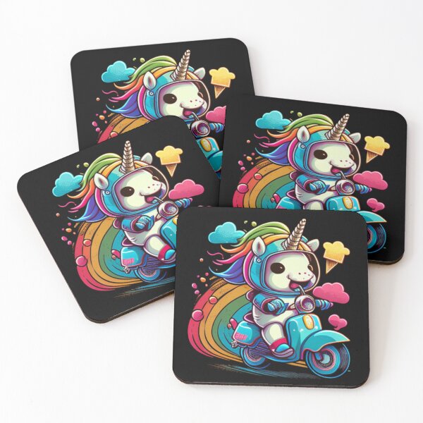Item preview, Rainbow Unicorn Biker Motorcycle Club designed and sold by TheWildFlix.
