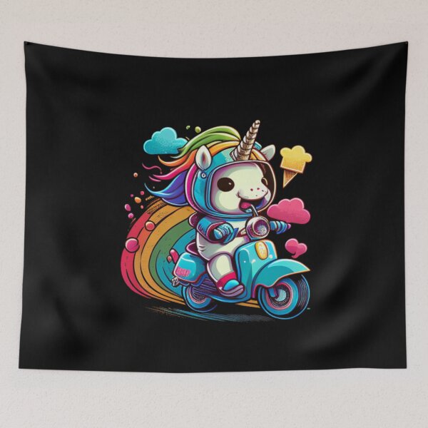 Item preview, Rainbow Unicorn Biker Motorcycle Club designed and sold by TheWildFlix.