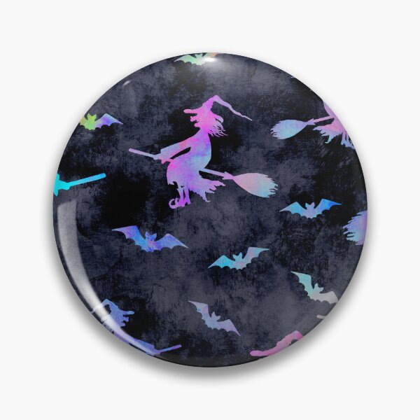Item preview, Silhouettes of smiling wicked witches flying on broomsticks designed and sold by olgersart.