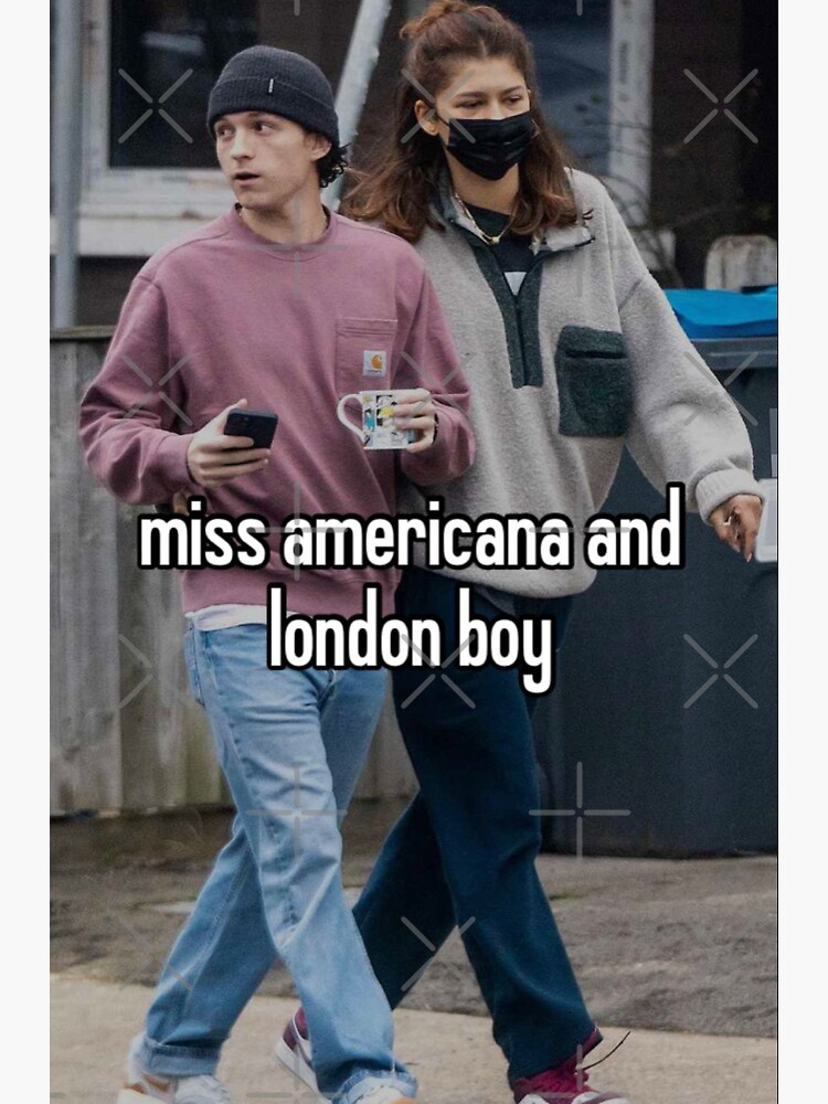 "Miss americana and london boy zendaya tom holland" Sticker for Sale by