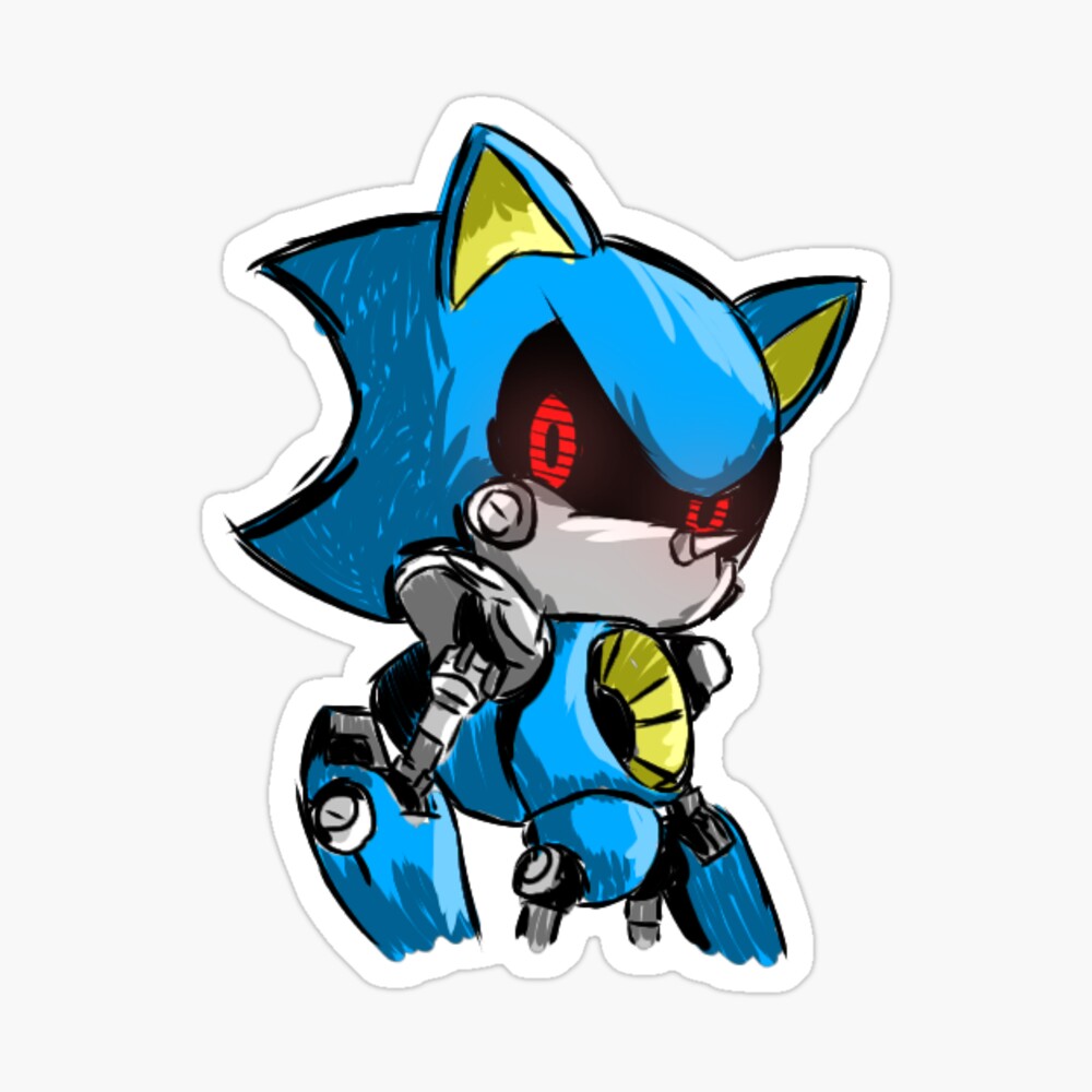Sonic The Hedgehog- Metal Sonic 3- 10 Vinyl Decal Stickers