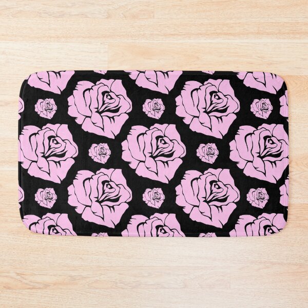 Item preview, Pink Roses On Black designed and sold by BeJolley.