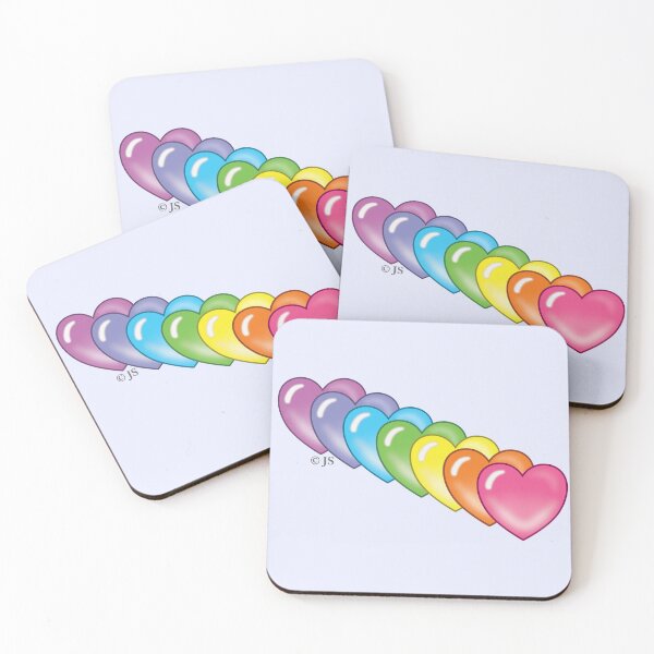 Item preview, Colorful Rainbow Hearts designed and sold by missmidie.