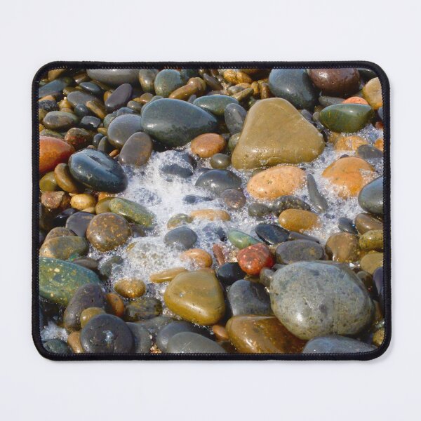 Item preview, Seafoam Upon Colored Beach Rocks designed and sold by ashtreephotos.