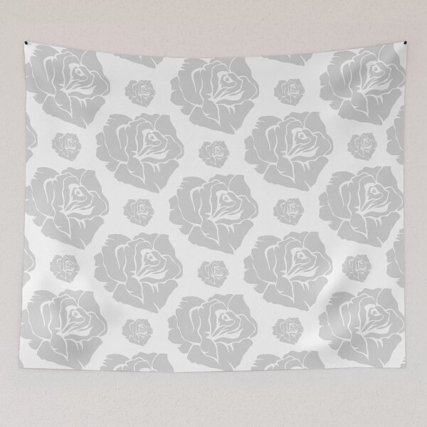 Item preview, Gray Roses on White designed and sold by BeJolley.