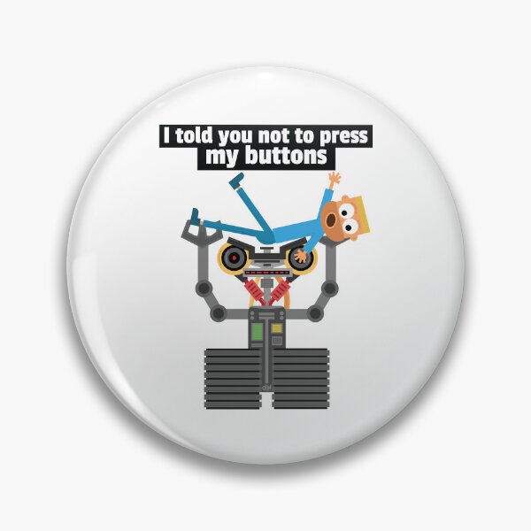 Item preview, Robot Vs Human Pressing Buttons Funny Meme Joke Ai Machine Throwing A Person LOL designed and sold by doseofwin.