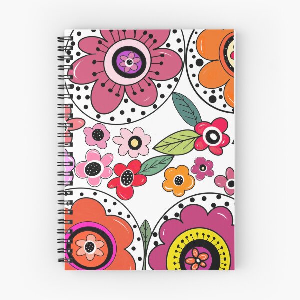 Item preview, Whimsical flowers polka dots colorful  designed and sold by zanydoodles.