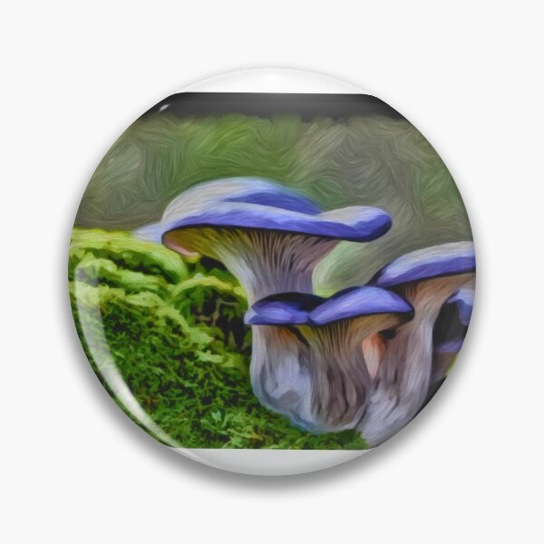 Item preview, Blue mushrooms painting  designed and sold by OneUpArtDesigns.