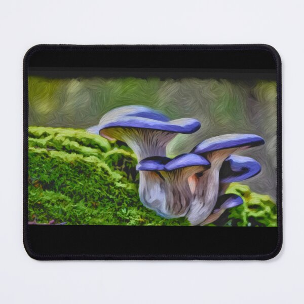 Item preview, Blue mushrooms painting  designed and sold by OneUpArtDesigns.