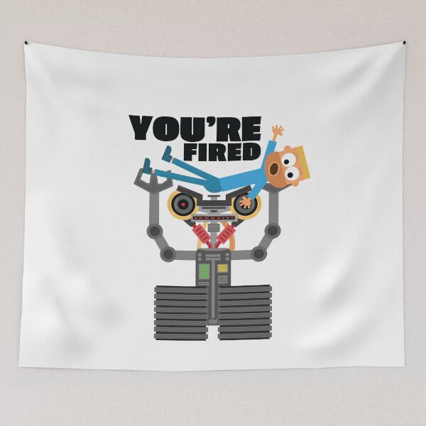 Item preview, Robot Vs Human You're Fired Funny Meme Joke Ai Machine Throwing A Person LOL designed and sold by doseofwin.