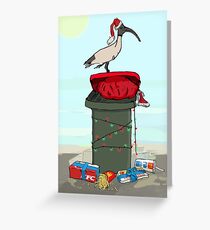 Bin Huhn trifft den Strand für Weihnachten Grußkarte