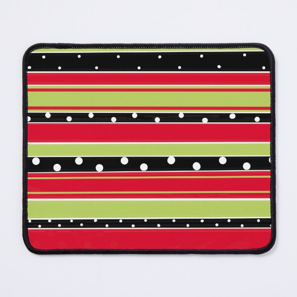 Item preview, Red, Lime Green and Black Stripes w/ White Dots designed and sold by zanydoodles.