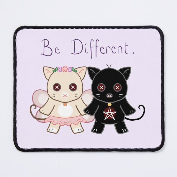 Item preview, Be different cats pagan witch and fairy cottagecore designed and sold by Jenmdorian.