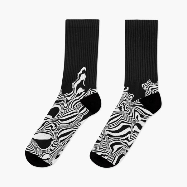 Item preview, Abstract Black And White Warped Stripes designed and sold by Printpix.