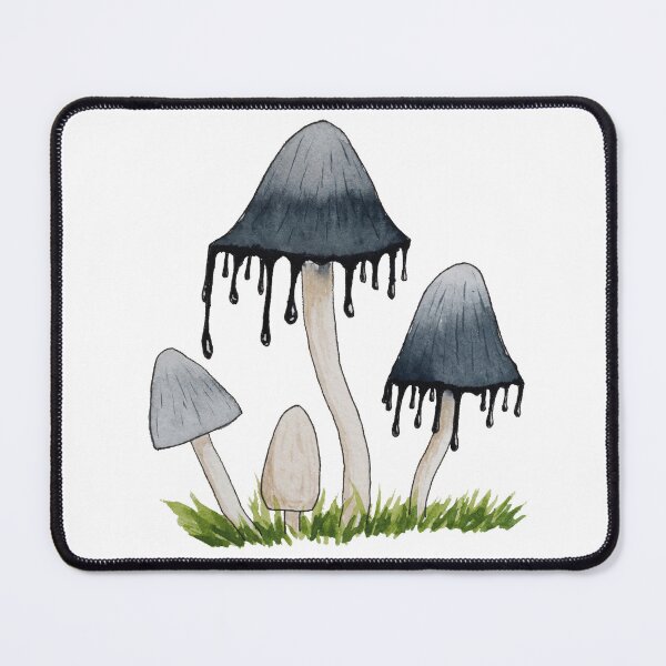 Item preview, Inky Cap Mushroom Watercolor White designed and sold by Nicky Rollings.