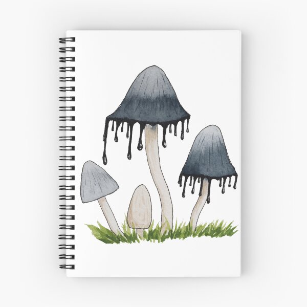 Item preview, Inky Cap Mushroom Watercolor White designed and sold by Nicky Rollings.