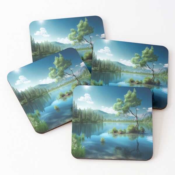 Item preview, Idyllic lake in the middle of untouched nature in the forest designed and sold by Globuwear.