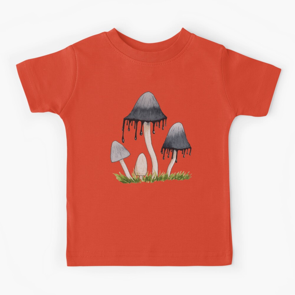 Inky Cap Mushroom Watercolor Coloured Kids T-Shirt for Sale by Nicky  Rollings