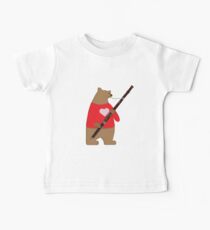 Camiseta para bebés Oso jugando al fagot