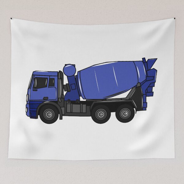 Item preview, Concrete mixing transport truck cartoon designed and sold by Misscartoon.