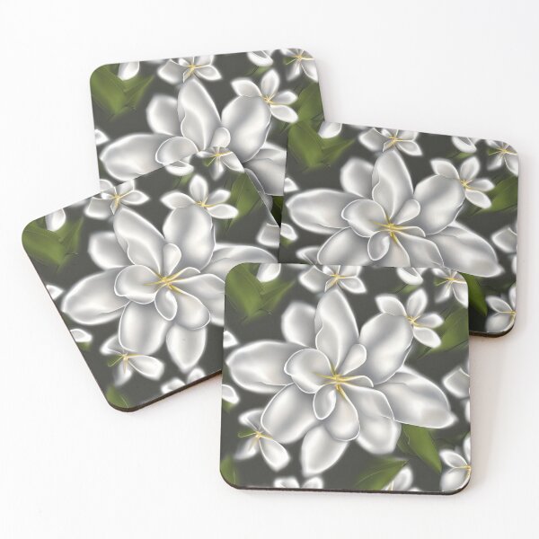 Item preview, White jasmine flower background designed and sold by gramizzia.
