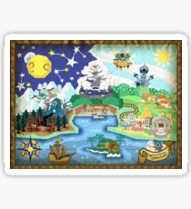 Pegatina Mapa de papel de Mario TTYD.