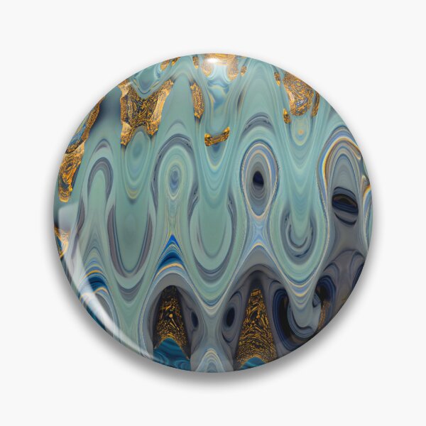 Item preview, Golden Blue and Purple Cyber Wave Spherical Design Pattern designed and sold by factory88.
