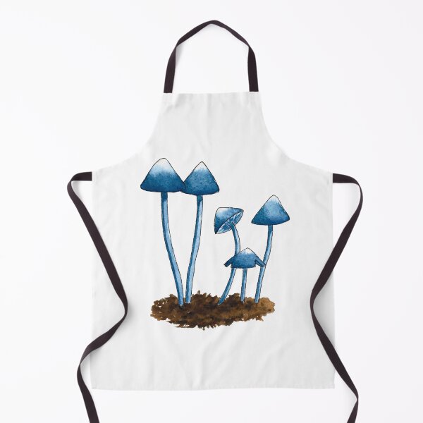 Item preview, Blue Pinkgill Mushroom Watercolour White designed and sold by Nicky Rollings.