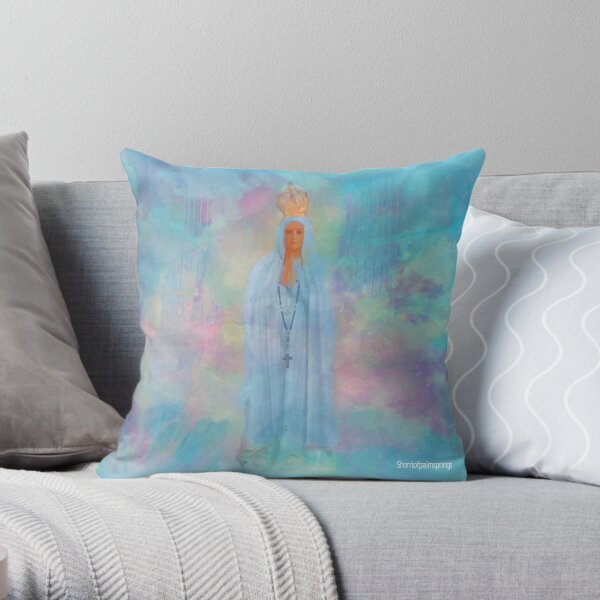 Blessed Mother Mary VIEW LARGER..THANK YOU Throw Pillow