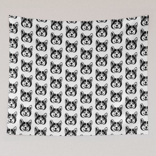 Aperçu de l'œuvre Corgi minimaliste créée et vendue par Whoofster.
