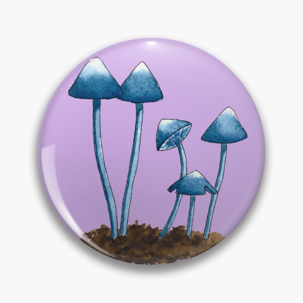 Item preview, Blue Pinkgill Mushroom Watercolour Coloured designed and sold by Nicky Rollings.