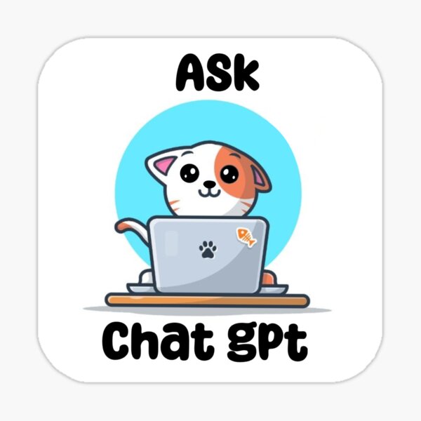 "Chat gpt" Sticker for Sale by GraphicCeylon Redbubble