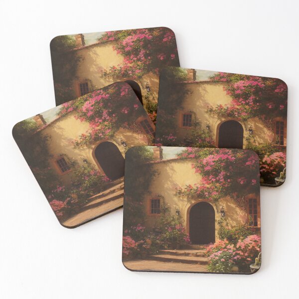 Item preview, Beautiful Cottage Spanish Modern Home with Pink Spring Flowers designed and sold by bryanchvzz.