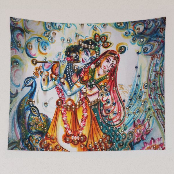Aperçu de l'œuvre danse de l'amour divin - Radha Krishna créée et vendue par Harsh  Malik.