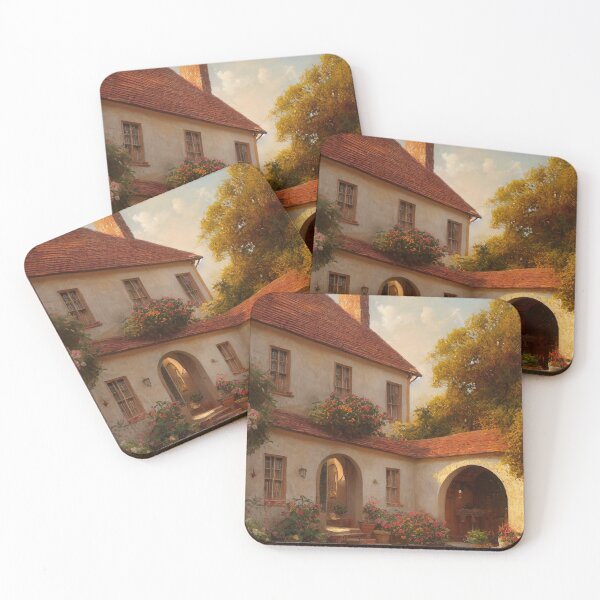 Item preview, Beautiful Spanish Villa Home with Spring Flowers and Golden Light designed and sold by bryanchvzz.