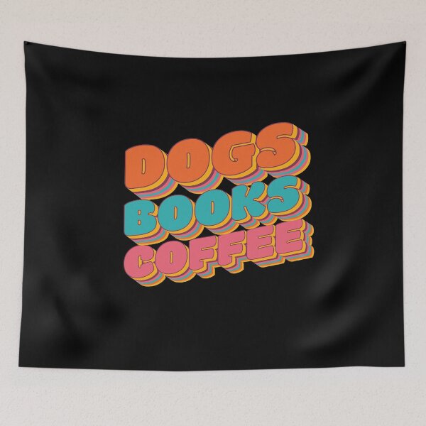 Item preview, Dogs, Books, Coffee - 60's Retro designed and sold by Trinket-Trickster.