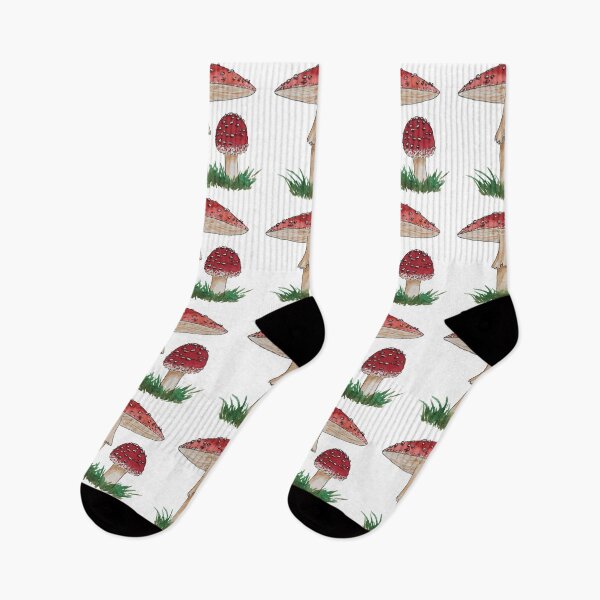 Item preview, Fly Amanita Mushroom Watercolor White designed and sold by Nicky Rollings.