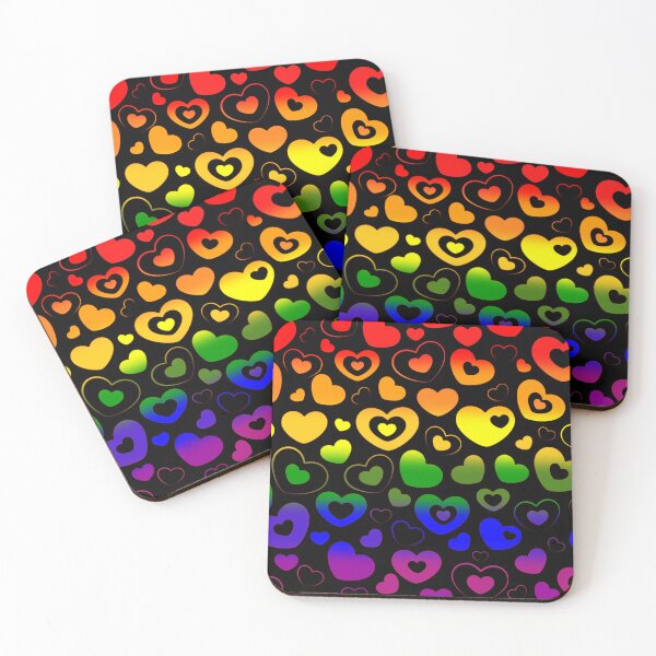 Item preview, Rainbow Hearts Pattern designed and sold by BeJolley.