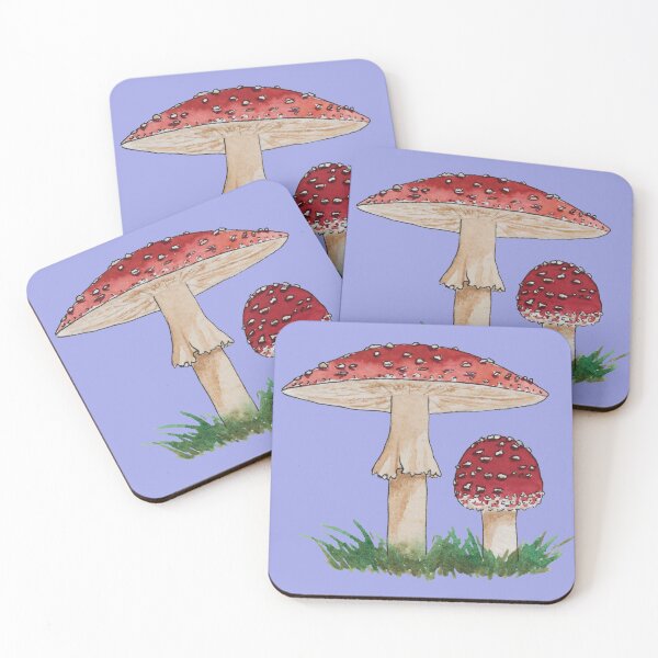 Item preview, Fly Amanita Mushroom Watercolor Coloured designed and sold by Nicky Rollings.