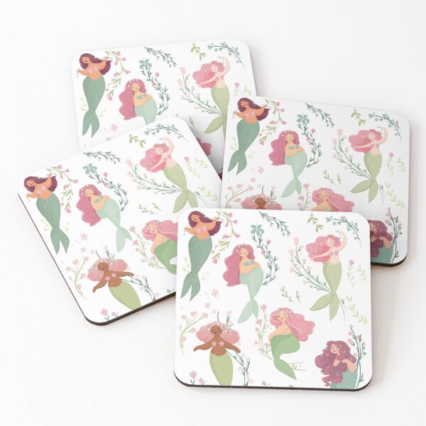 Item preview, Floral Mermaids illustration  designed and sold by Artofstephmarie.