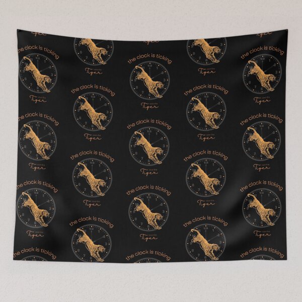 Item preview, Save The Tiger The Clock is Ticking Sticker designed and sold by MagicWolfStar.