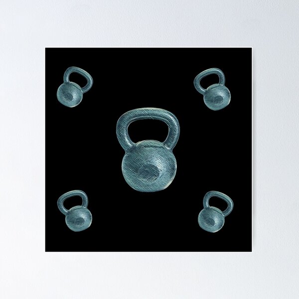 Item preview, Kettlebell Pattern - Black - Available on socks mugs shirts stickers and more designed and sold by Dude  Stuff.