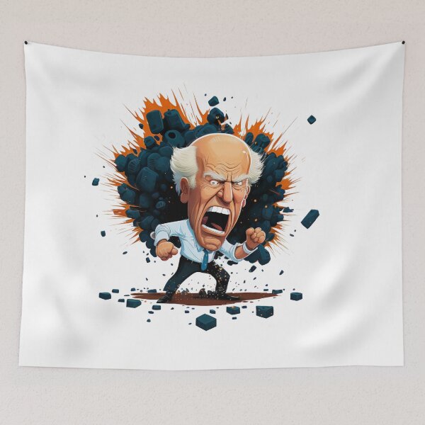 Item preview, screaming Joe Biden with explosion designed and sold by ExplodedToons.