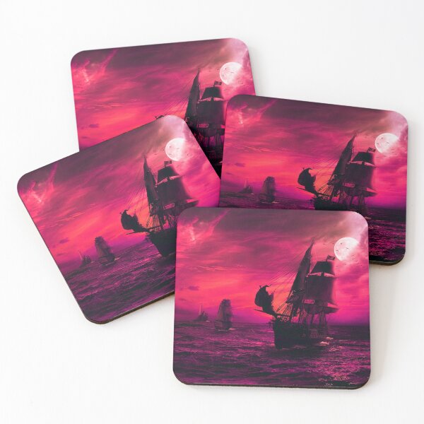 Item preview, Red Skies at Night (A Pirate's Dream) designed and sold by Edenglow Prints & Peculiars.