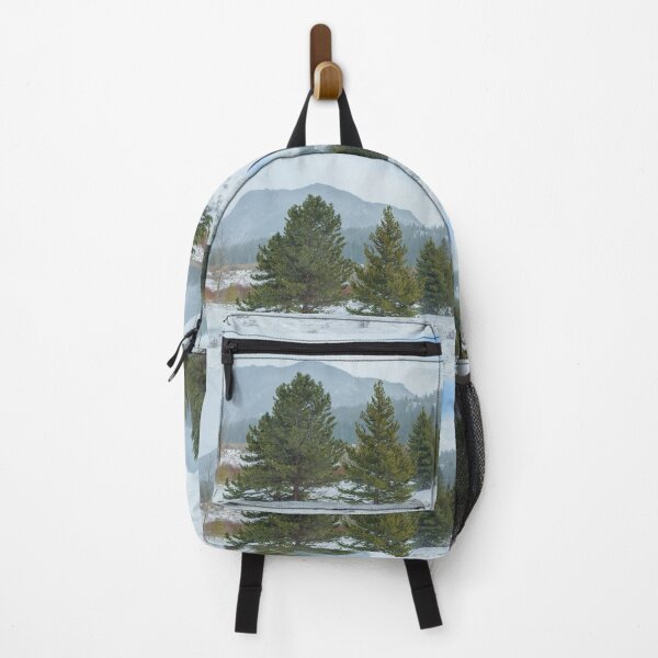 Item preview, Falling Snow with Mountains and Pine Trees designed and sold by SafariByMarisa.